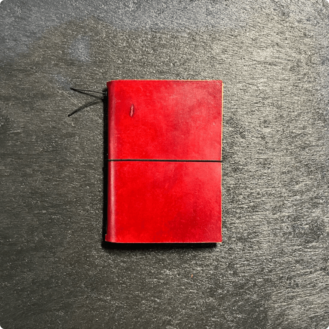 Leather notebook cover